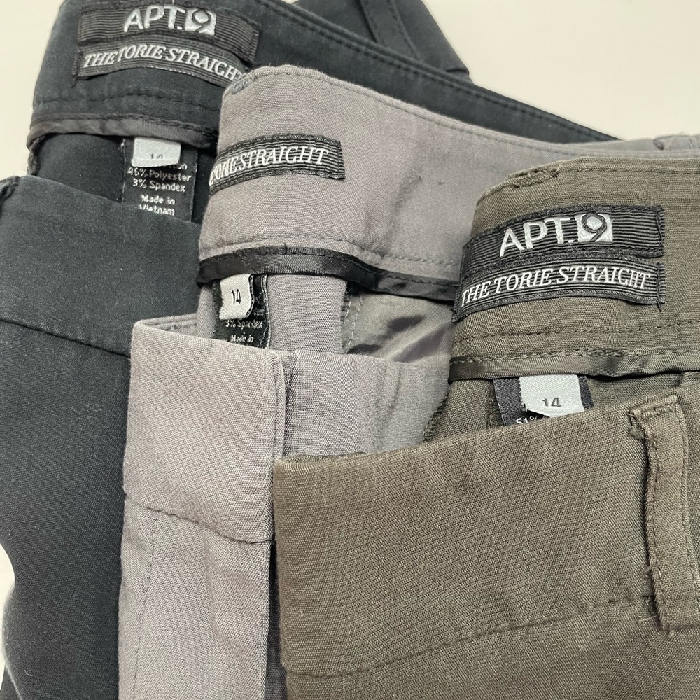 Apt. 9 Woman Torie Straight Pants - 3 pair!!!